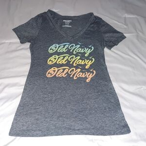 Old Navy V Neck Gray Tee Shirt XS